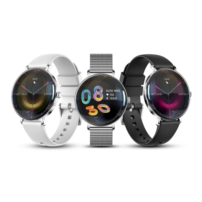 Смарт-годинник JG Smart PRESTIGE AMOLED для жінок, сріблястий