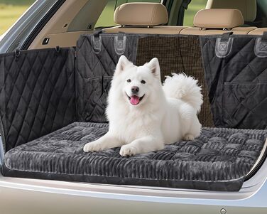 Килимок для собак у машину Loiion, захист заднього сидіння, чорно-білий, 127x62.5 см