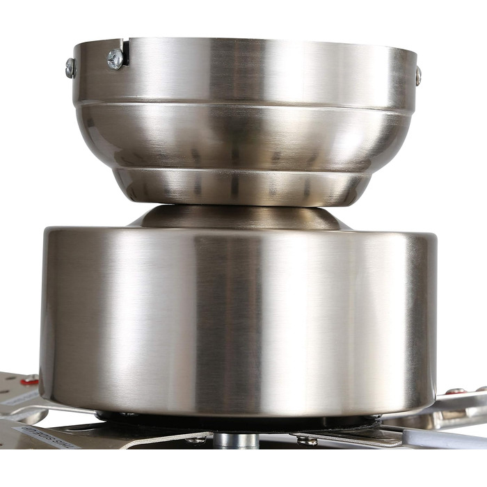 Стеляний вентилятор FINXIN з LED-лампою 132/122 см для спальні, вітальні, їдальні. В комплекті: мотор, пульт керування. (132 см, 5 лопатей) (Брашований нікель, 122 см, 4 лопаті)