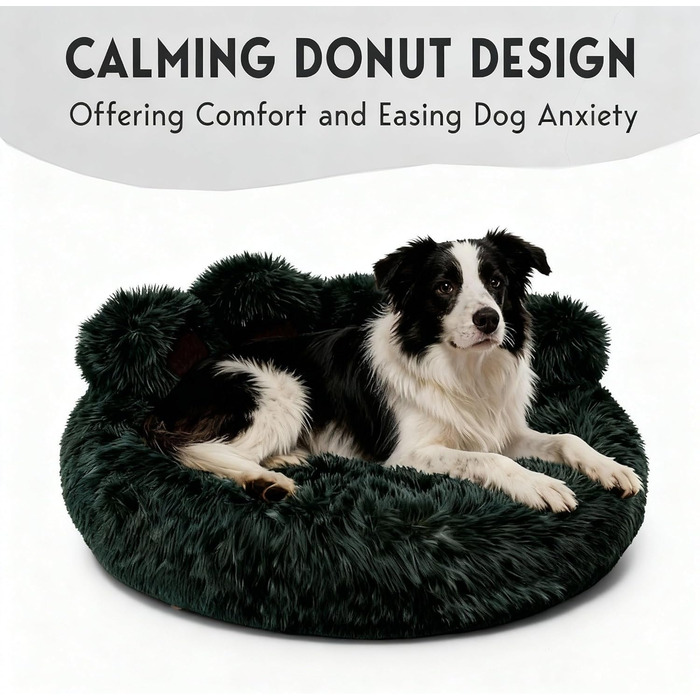 М'яке ліжко для собак та котів з дизайном ведмежих лапок, 50 см, сірого кольору. Зручне та тепле місце для сну маленьких та середніх собак, котів та кроликів. Легко миється.