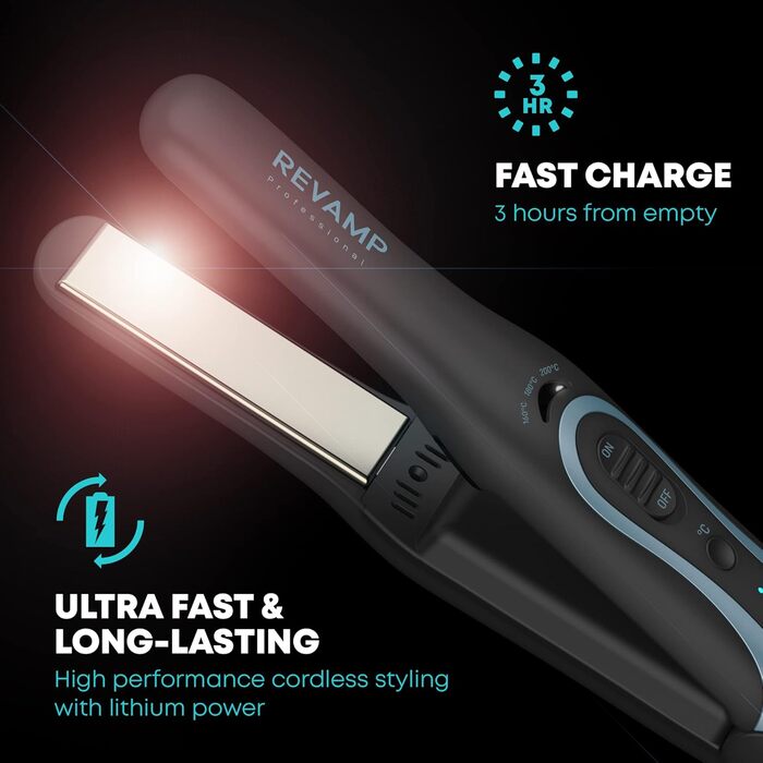 Professional Ceramic Hair Straightener & Curling Iron - 80-235°C with Ionic Plates, LCD Display, 3m Cord & Hair Care Oils
