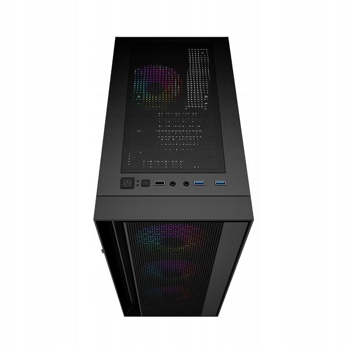 Ігровий корпус для ПК Gembird Fornax 4000 ARGB ATX Midi Tower, скло, чорний