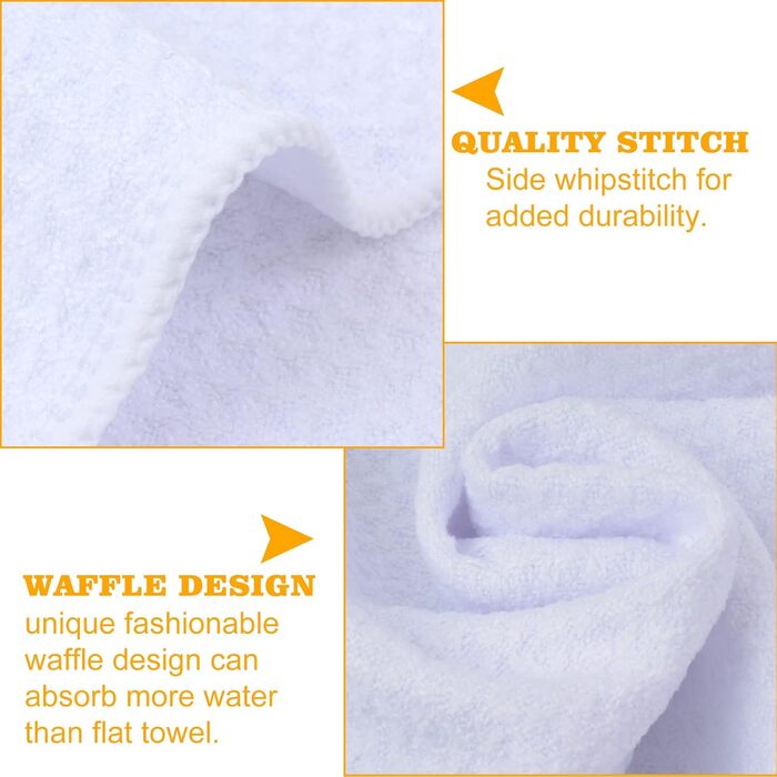 Рушник мікрофібри Sunland: спортивний, для подорожей, 40x80 см, ультрам'який, швидковисихаючий (білий)