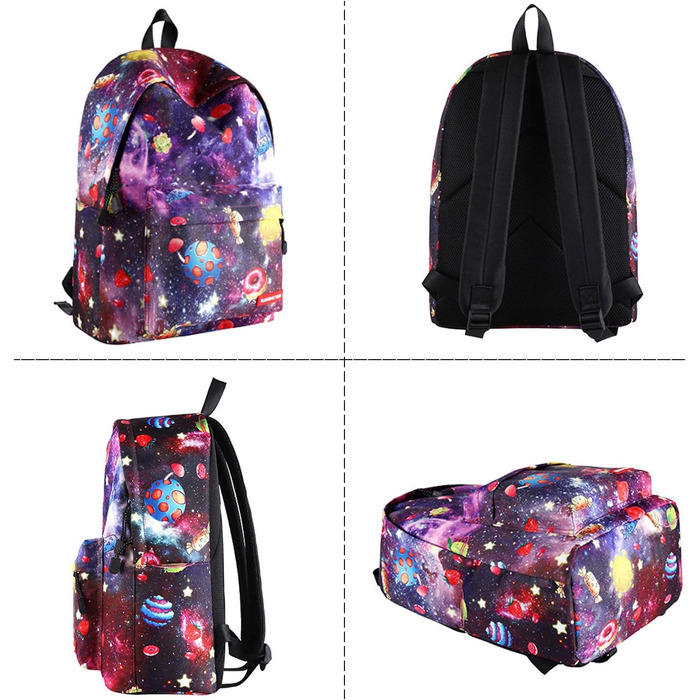 Шкільний рюкзак FANDARE Galaxy: рюкзак для підлітків та дітей з відділенням для ноутбука 14 дюймів, зелений, з пеналом