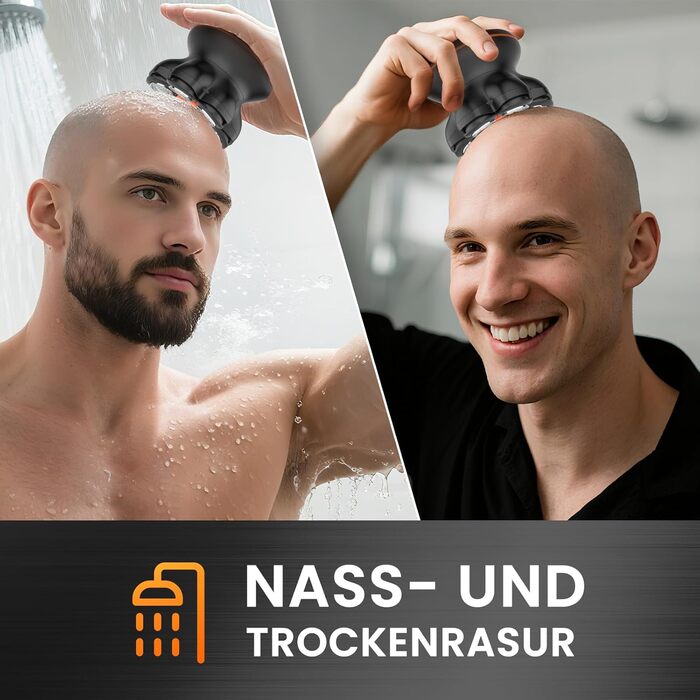 MAXGROOM Голєва машина для чоловіків, 7D Голєва головка, водонепроникна IPX6, плаваюча головка, LED-дисплей, для подорожей та дому, USB-C зарядка, чорний