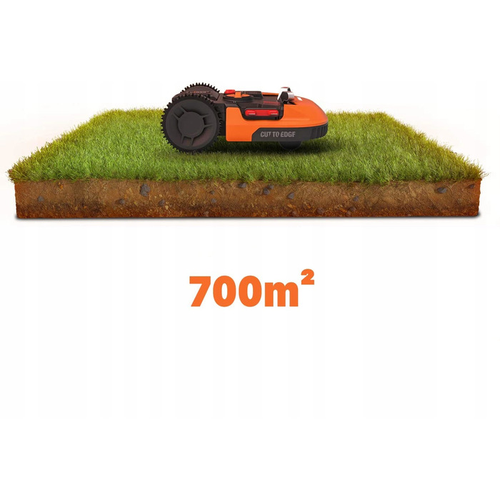 Робот-газонокосарка WORX Landroid M700 Plus WR167E (4Ah, 20V) для площі до 700 м², до 160 хв роботи
