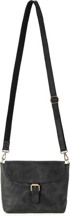 Сумка через плече Berliner Bags Catalina Vintage, шкіряна крос-боді сумка середнього розміру для жінок, темно-сіра з магнітною застібкою