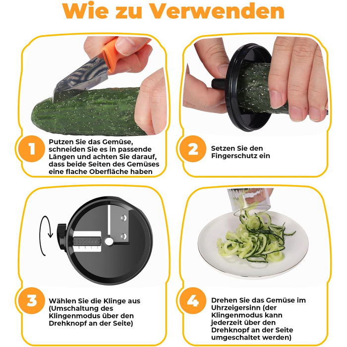 Набір для нарізки овочів 6 в 1: спіралі, кубики, слайси. Набір для нарізки овочів, фруктів та зелені