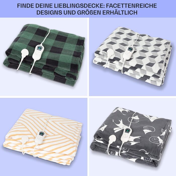 Електрична ковдра Klarstein XXL: тепла та затишна ковдра для ліжка, дивану та кемпінгу (200x180 см, пісочний колір)