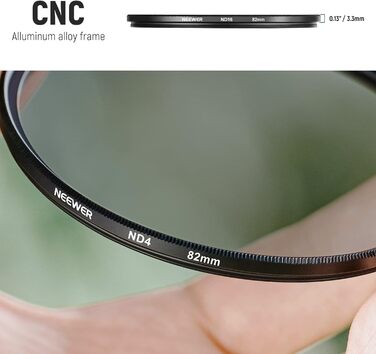 Набір нейтральних фільтрів Neewer ND2, ND4, ND8, ND16 для Canon, Nikon, Sony, Panasonic, DSLR (82mm)