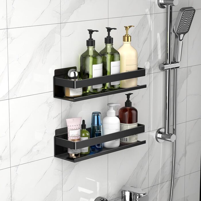 Алюмінієвий кухонний органайзер для ванної кімнати, 30 см, 2 шт., настінний, самоклеючий, 2 яруси