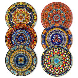 Набір посуду з порцеляни Vancasso 18-Piece для 6 осіб (6 великих тарілок, 6 десертних тарілок, 6 салатників), Boho серія KRVI