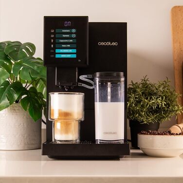 Кавомашина Cecotec Cremmaet Compactccino 1350 Вт, 19 бар, з автоматичним очищенням, вбудованим млином і Thermoblock, чорна