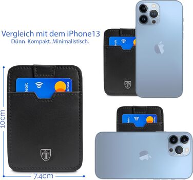 Слимок гаманець-картхолдер TRAVANDO Dallas для чоловіків, RFID захист, на 12 карт, чорний