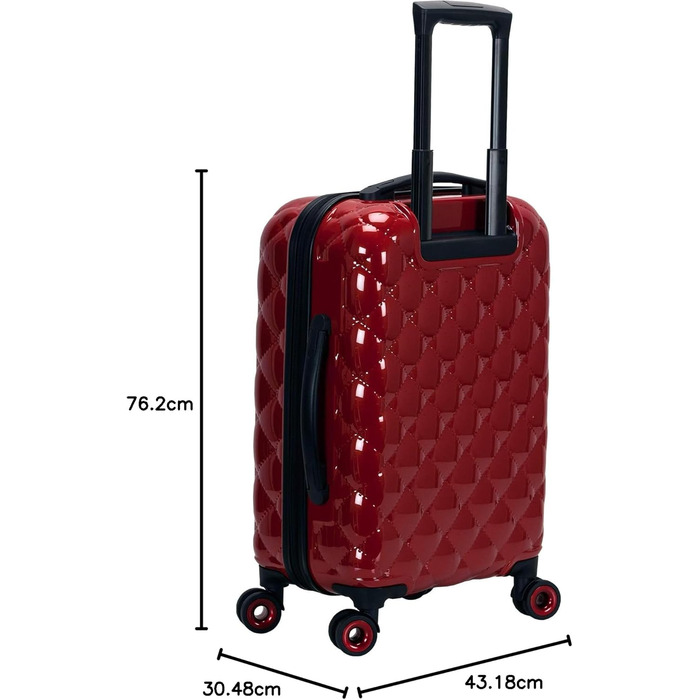 Набір валіз Rockland Quilt Hardside 3-Piece (20/24/28) Червоний, Getaway Solids