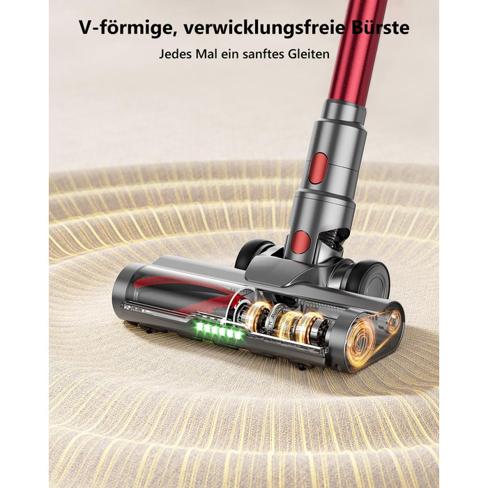 Бездротовий акумуляторний пилосос X10 з зарядною станцією та анти-заплутувальною насадкою для твердих підлог, килимів та шерсті тварин (75 хвилин роботи)