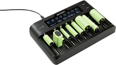 Зарядний пристрій VOLTCRAFT CC-8 для Li-Ion, LiFePO4, NiMH, NiCd акумуляторів AA, AAA, AAAA, 9V