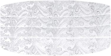 Комплект краватка-хустинка Alizeal Paisley сріблястий, чоловічий, однорозмірний