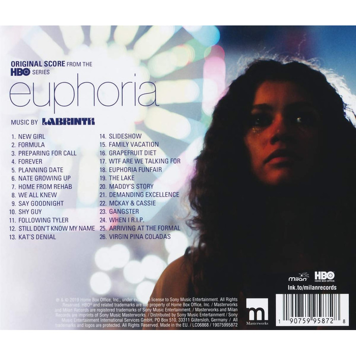 Euphoria (Оригінальний саундтрек до серіалу HBO) - Музика для серіалу, Ліцензійна версія