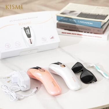 IPL пристрій для епіляції Kismi – видалення волосся вдома, 999 900 імпульсів, 5 рівнів енергії та 2 режими – безболісна та безпечна, довготривале видалення волосся для чоловіків та жінок, рожеве золото