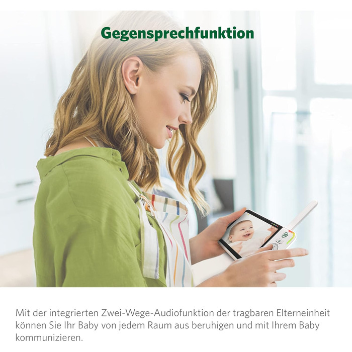 Відеоняня LeapFrog LF2513 без Wi-Fi, IPS LCD екран 2.8 дюйма, поворот та нахил, нічне бачення, 300 метрів, датчик температури, до 12 годин роботи, LF2513 2.8' Video (LF815HD 5' Video)