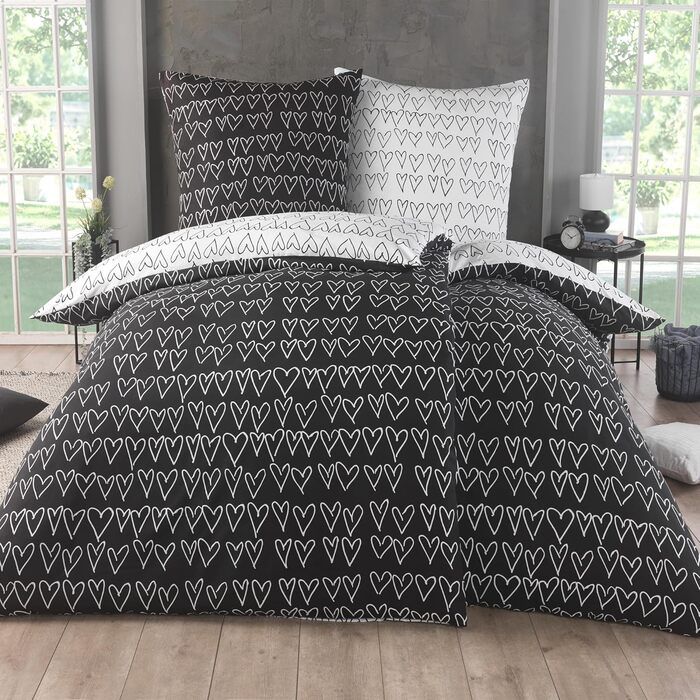 Комплект постільної білизни Kuscheli® 135x200 4 частини, мікрофібра, сертифікат ÖkoTex, дизайн 