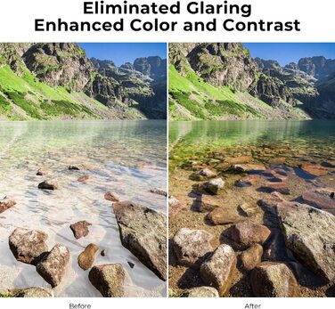 Поляризаційний фільтр K&F Concept Zirkular (CPL) 67mm для об'єктивів фото- та відеокамер