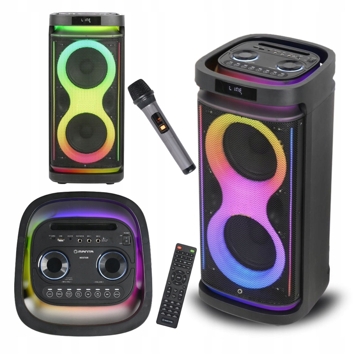 Портативна караоке-система Bluetooth Power Audio Manta Hektor з мікрофоном, 160 Вт