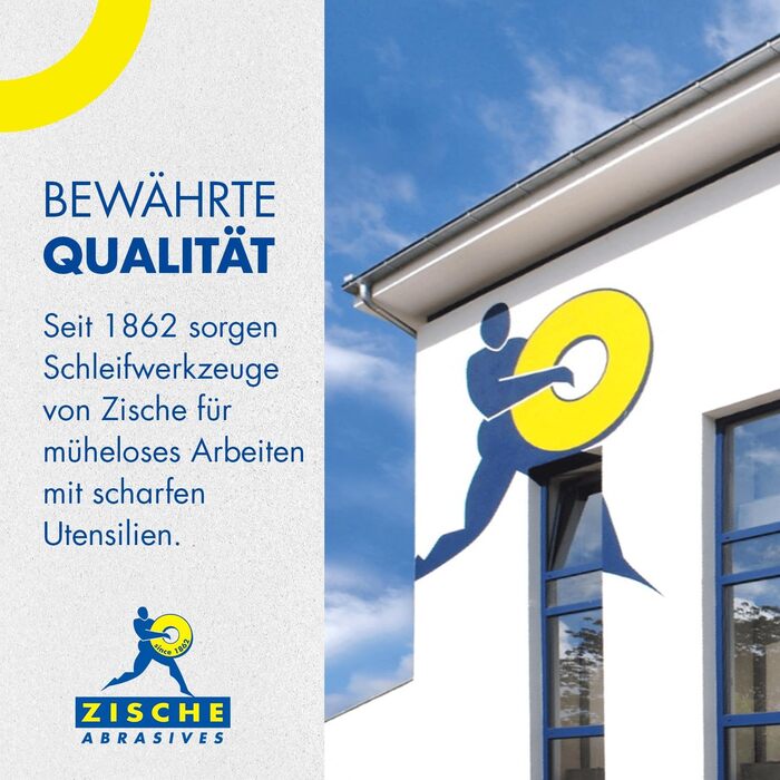 Точило для ножів Zische Missarka Blue - професійне з каменю з корунду, 200x60x25 мм, 2 зернистості FEPA 500/1200