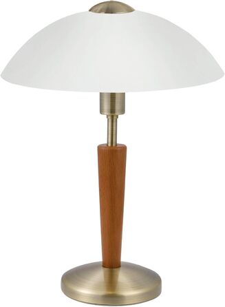 Настільна лампа EGLO Solo 1 з регулюванням яскравості, сталь, скло сатинове біле, цоколь E14