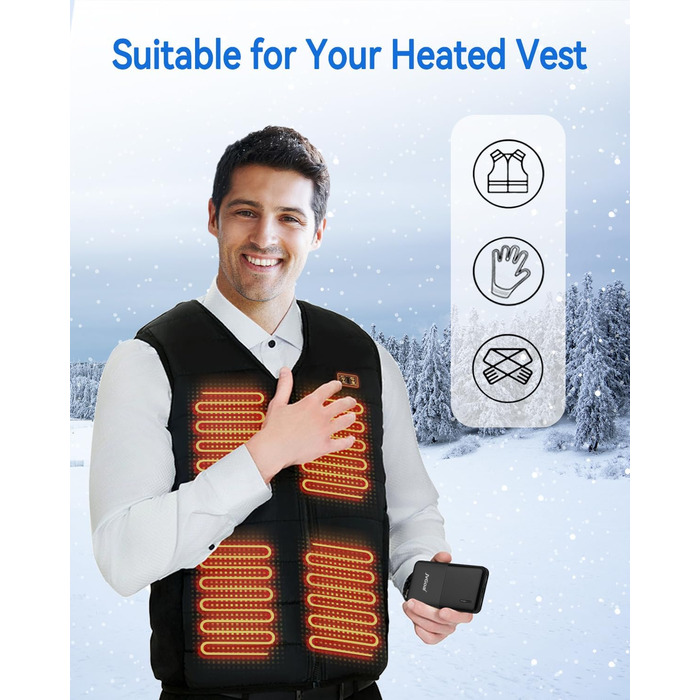 Powerbank 10000mAh з 3 виходами та 2 входами (Type-C), для iPhone, iPad, Samsung та інших пристроїв