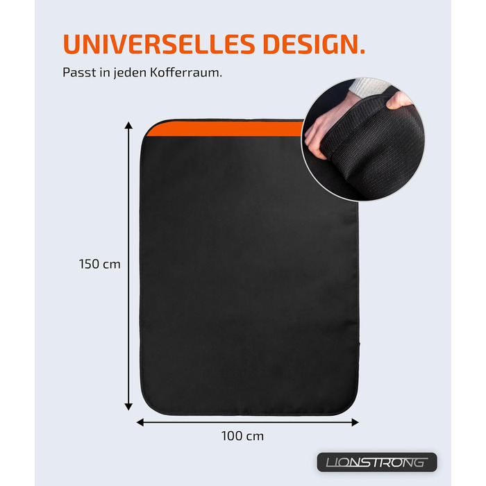 Захист для багажника автомобіля [З М'ЯКОЮ ПОВЕРХНЕЮ & ВОДОНЕПРОНИЙ] – Універсальний килимок для багажника, підходить для легкових автомобілів та SUV – Захист для багажника від бруду, подряпин та води (100x150 см)