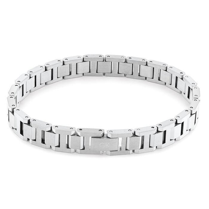 Браслет Calvin Klein NETWORK чоловічий сріблястий з застібкою-кнебелем, сталь