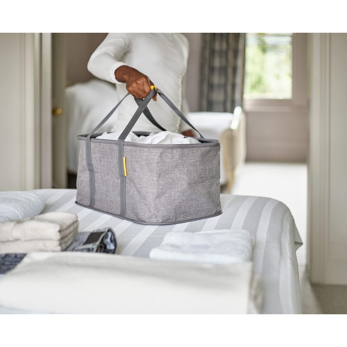 Joseph Joseph Hold-All - Collapsible 35L Laundry Basket Bag, Durable Fabric, Moisture-Resistant - Grey