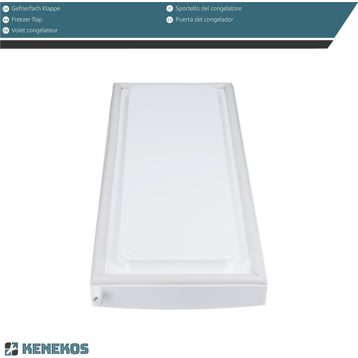 Freezer door, freezer compartment door compatible with Bauknecht, Whirlpool, Indesit C00374091, alternative for 481241619514 and 481241619711, refrigerator integrated freezer replacement part