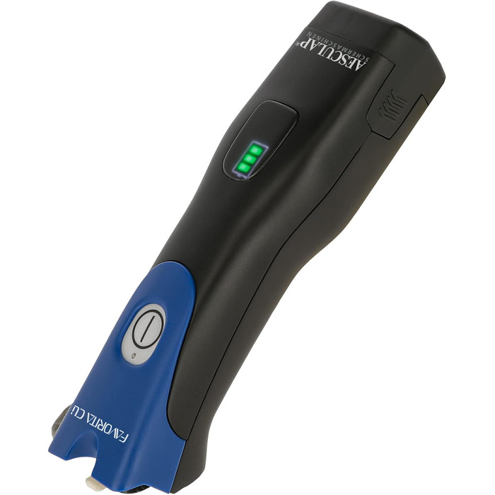 Машинка для стрижки собак та коней Aesculap Favorita CLi акумуляторна з набором гребінців | Професійна ергономічна машинка для собак | LED-дисплей | Машинка для стрижки тварин (Блакитна)