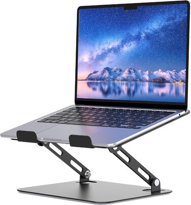 Adjustable Laptop Stand - Portable Riser & Ergonomic Computer Holder - Metal Laptop Mount for 10.6