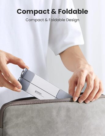 Підставка для ноутбука UGREEN з регулюванням висоти, алюміній, 5 рівнів, вентиляція, ергономічна, до 17.3 дюймів, сумісна з MacBook, Asus, Acer, HP, Dell