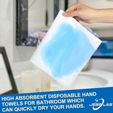 JEBBLAS Disposable Guest Towels, Linen-like Feel, Cloth-like Paper Napkins, Soft, Absorbent Paper Towel for Kitchen, Parties, Bathroom, Restaurant, Events, 20 x 40 cm (White200)