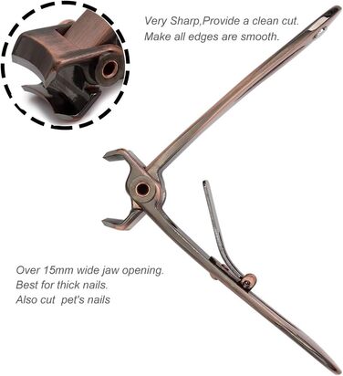 Набір для манікюру та педикюру SZQHT для товстих та врослих нігтів (Бронзовий)