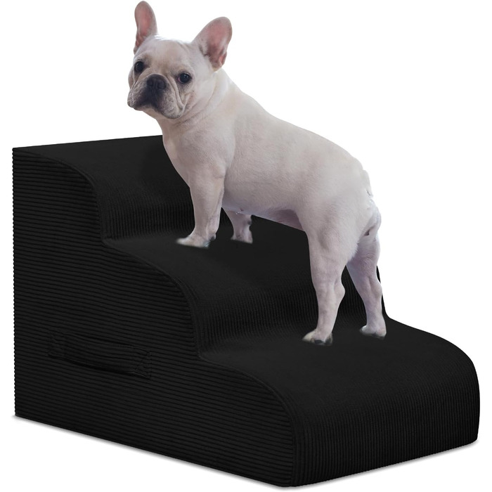 Сходинка для собак Mesa Lemon - 4 сходинки, сіра, для маленьких собак, нековзна, знімна, для дому та авто