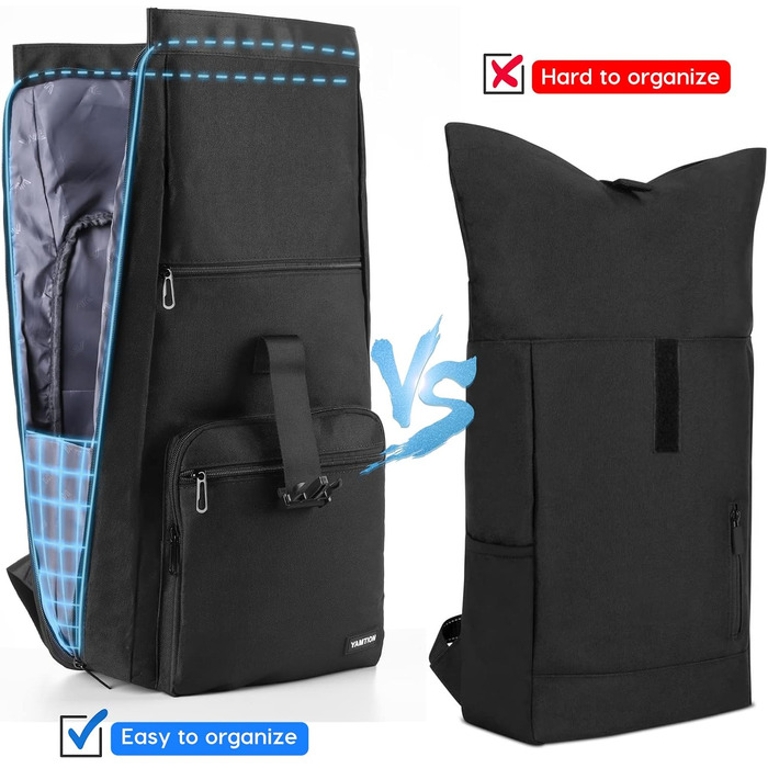 Міський рюкзак YAMTION Rolltop 17'' для чоловіків і жінок, універсальний для школи, університету, спорту, подорожей, велосипеду, підлітків