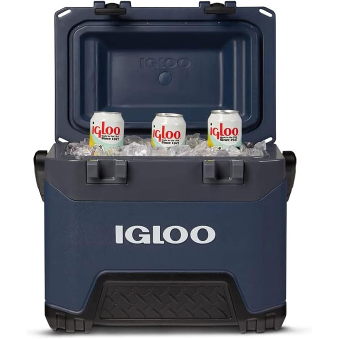 Термобокс IGLOO BMX 52 49L – надміцний охолоджувач для кемпінгу, риболовлі, фестивалів. Довго зберігає холод (Синій, 49 літрів)