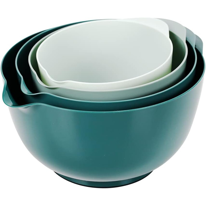 Набір міксерських мисок BoxedHome: 4 шт. з пластику, неслизькі, для салату, зручні для сервірування