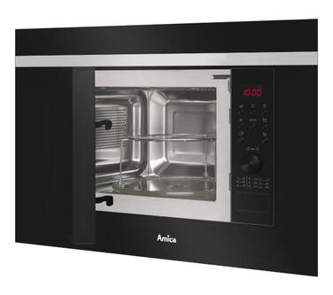 Вбудована мікрохвильова піч Amica AMGB20E2GB F-TYPE, 700 Вт, 20 л, чорна