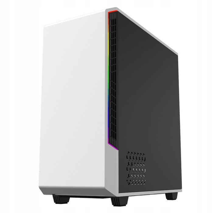 Білий ігровий корпус для ПК Mid-Tower ATX з ARGB підсвіткою та загартованим склом