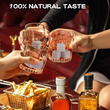 Камені для віскі Whiskey Steine, Набір каміння для охолодження віскі, 9 багаторазових каміння, Подарунковий набір Whiskey Steine