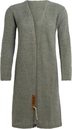 В'язана жилетка KNIT FACTORY Luna Lange - жіноча жилетка з вовни, грубий в'язання, Urban Green (36-38)