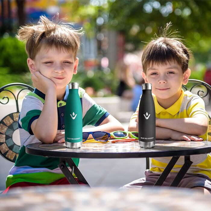 Термос-пляшка 750 мл, з нержавіючої сталі, BPA-Free, для спорту, подорожей, дітей, на відкритий простір, термоізоляція, витримує газовані напої, чорний, темно-зелений