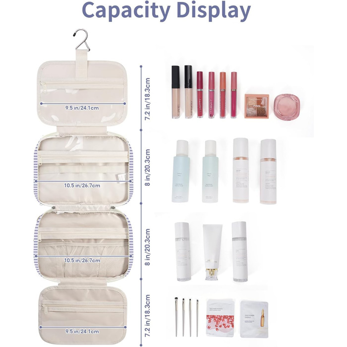 Narwey Косметичка для дівчаток з сіткою, велика, для підвішування, сітчаста органайзер для ванни, зелено-сіра, розмір M